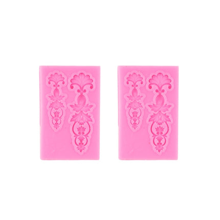 2 PCS Fondant Cake Silicone Mold Hollow Embossed Border Frame Retro Photo Frame Mould
