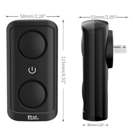 BG302 Dual-Speaker Intelligent Frequency Conversion Mosquito Repellent Ultrasonic Insect Repellent, US Plug 110V, EU Plug 220V, UK Plug 220V, JP Plug 110V