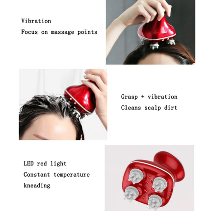 Head Scalp Massager Electric Beauty Instrument Multifunctional Kneading Vibration Physiotherapy Instrument
