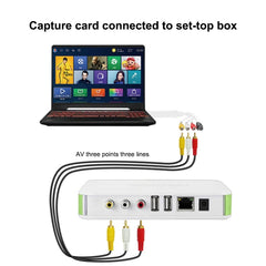 Portable USB 2.0 Audio Video Capture Card Adapter VHS to DVD Video Capture for Win7 / Win8/ XP/ Vista, Free Drive