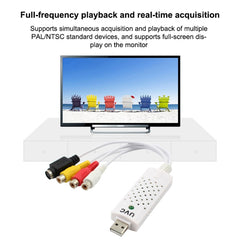 Portable USB 2.0 Audio Video Capture Card Adapter VHS to DVD Video Capture for Win7 / Win8/ XP/ Vista, Free Drive