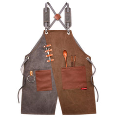 Denim Apron Barber Milk Tea Shop Waiter Overalls