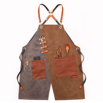 Denim Apron Barber Milk Tea Shop Waiter Overalls
