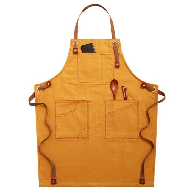 Household Denim Apron Barista Floral Tea Shop Barber Work Clothes, Adult Version, for Children 47cm, for Children 57cm