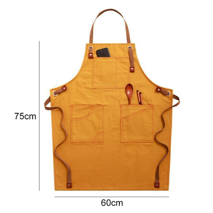 Household Denim Apron Barista Floral Tea Shop Barber Work Clothes, Adult Version, for Children 47cm, for Children 57cm