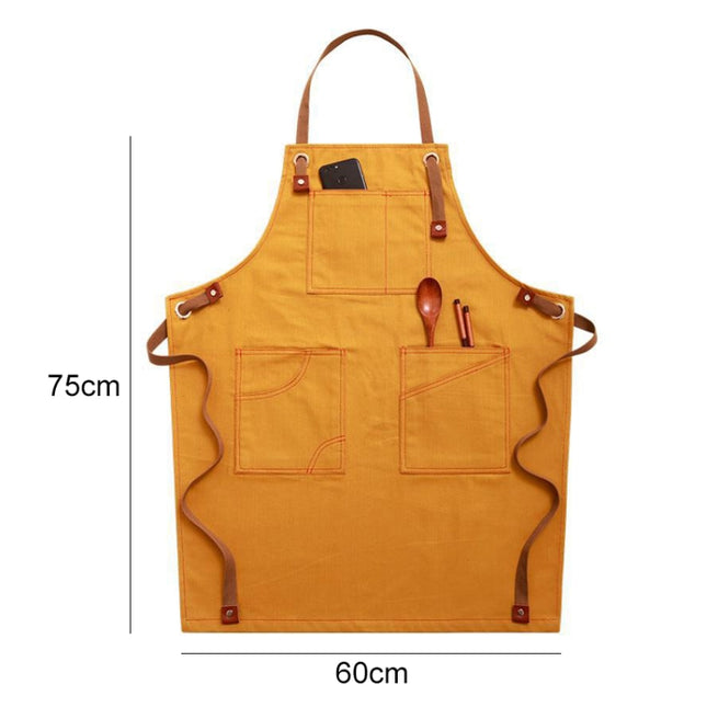 Household Denim Apron Barista Floral Tea Shop Barber Work Clothes, Adult Version, for Children 47cm, for Children 57cm