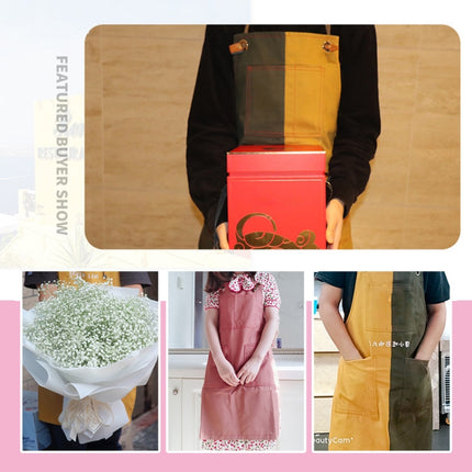 Household Denim Apron Barista Floral Tea Shop Barber Work Clothes, Adult Version, for Children 47cm, for Children 57cm