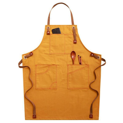 Household Denim Apron Barista Floral Tea Shop Barber Work Clothes, Adult Version, for Children 47cm, for Children 57cm