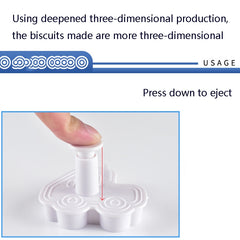 3 Sets Plastic Decorative Biscuit Mold Transportation Tool Series Biscuit Spring Mold, A, B