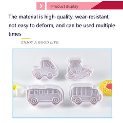 3 Sets Plastic Decorative Biscuit Mold Transportation Tool Series Biscuit Spring Mold, A, B