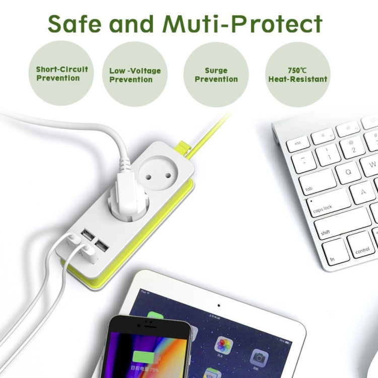 Steckdosenleiste 1/2 EU-Stecker 4 USB-Anschlüsse 1200 W 250 V 1,5 m Kabel Tragbare Wandsteckdose mit mehreren Steckdosen, EU-Steckersteckdosen
