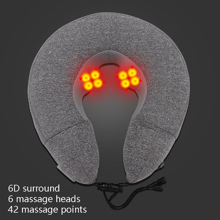 PL60 Neck Massager Cervical Spine Massage Pillow Household Inflatable U-Shaped Neck Pillow, PL60