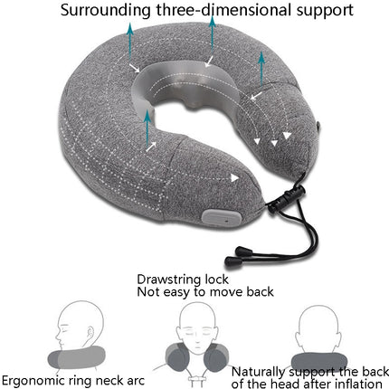 PL60 Neck Massager Cervical Spine Massage Pillow Household Inflatable U-Shaped Neck Pillow, PL60