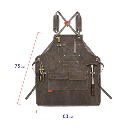 Canvas Apron Barber Roasting Cafe Gardening Woodworking Men And Women Work Clothes, Adult Models, For Children 47cm, For Children 57cm