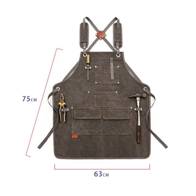 Canvas Apron Barber Roasting Cafe Gardening Woodworking Men And Women Work Clothes, Adult Models, For Children 47cm, For Children 57cm