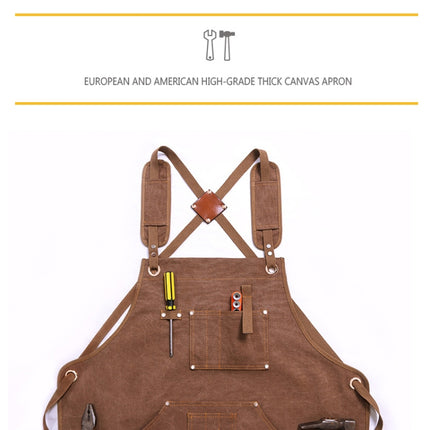 Canvas Apron Barber Roasting Cafe Gardening Woodworking Men And Women Work Clothes, Adult Models, For Children 47cm, For Children 57cm