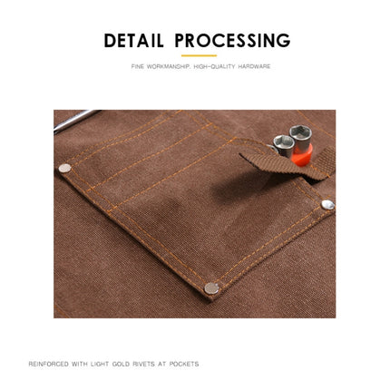 Canvas Apron Barber Roasting Cafe Gardening Woodworking Men And Women Work Clothes, Adult Models, For Children 47cm, For Children 57cm