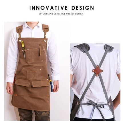 Canvas Apron Barber Roasting Cafe Gardening Woodworking Men And Women Work Clothes, Adult Models, For Children 47cm, For Children 57cm