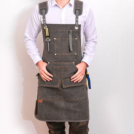 Canvas Apron Barber Roasting Cafe Gardening Woodworking Men And Women Work Clothes, Adult Models, For Children 47cm, For Children 57cm