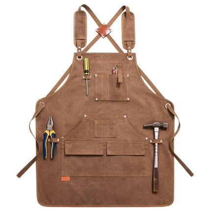 Canvas Apron Barber Roasting Cafe Gardening Woodworking Men And Women Work Clothes, Adult Models, For Children 47cm, For Children 57cm