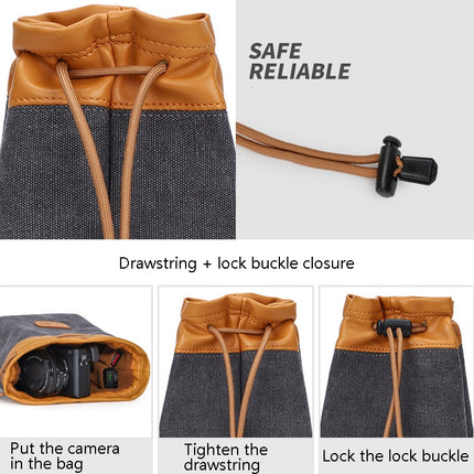 S.C.COTTON Liner Bag Waterproof Digital Protection Portable SLR Lens Bag Micro Single Camera Bag Photography Bag, Beige L, Carbon Black L, Gray L, Beige M, Carbon Black M, Gray M, Beige S, Carbon Black S, Gray S