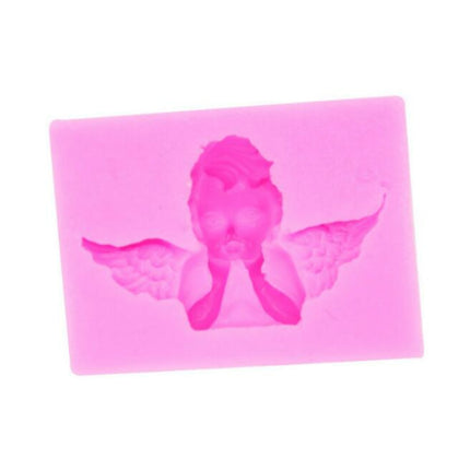 2 PCS Angel Shape Fondant Cake Silicone Mold Aroma Soft Clay Clay Gypsum Plastic Decoration, Angel Shape
