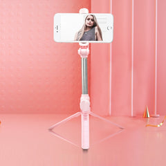 Bluetooth Tripod Selfie Stick Live Mobile Phone Holder, Black, White, Pink