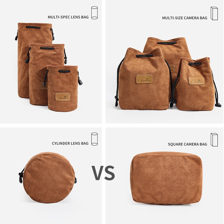 S.C.COTTON Liner Shockproof Digital Protection Portable SLR Lens Bag Micro Single Camera Bag, Square Khaki L, Square Blue L, Square Gray L, Square Brown L, Square Black L, Square Khaki M, Square Blue M, Square Gray M, Square Brown M, Square Black M����...
