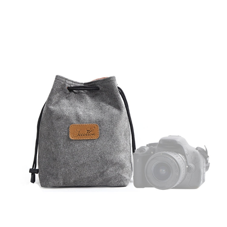 S.C.COTTON Liner Shockproof Digital Protection Portable SLR Lens Bag Micro Single Camera Bag, Square Khaki L, Square Blue L, Square Gray L, Square Brown L, Square Black L, Square Khaki M, Square Blue M, Square Gray M, Square Brown M, Square Black M����...
