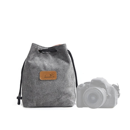 S.C.COTTON Liner Shockproof Digital Protection Portable SLR Lens Bag Micro Single Camera Bag, Square Khaki L, Square Blue L, Square Gray L, Square Brown L, Square Black L, Square Khaki M, Square Blue M, Square Gray M, Square Brown M, Square Black M    ...