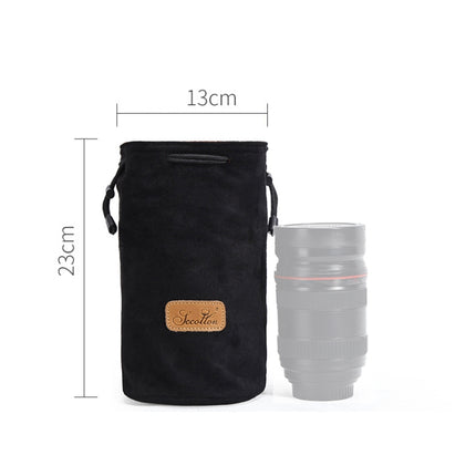 S.C.COTTON Liner Shockproof Digital Protection Portable SLR Lens Bag Micro Single Camera Bag, Round Black M, Round Khaki S, Round Blue S, Round Gray S, Round Brown S, Round Black S