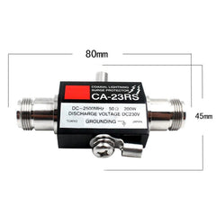 CA-23RS 400W 2500MHz Lighting Arrestor N Male Plug to N Female Coaxial Lightning Surge Protector, CA-23RS