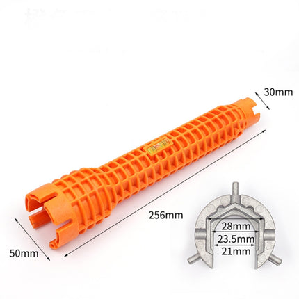 Multifunctional Sink Bathroom Wrench Plumbing Installation Tool Water Pipe Faucet Repair Removal Tool, 5 In 1, 8 In 1, Metal Double-head