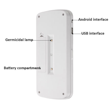 907 Mobile Phone Sterilization Box Ultraviolet Handheld Sterilizer Multifunctional Intelligent Sterilization Machine, White, Pink