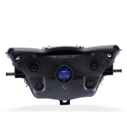 Motorcycle LDE Retro Headlights LED Far Near Beam Lights For Yamaha LC135 V2-V6, Transparent Glass, Smoked Glass