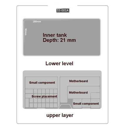 2 PCS Double-Layer Clamshell Mobile Phone Repair Parts Turnover Box Mobile Phone Disassembly  Screw Component Storage Box, W203