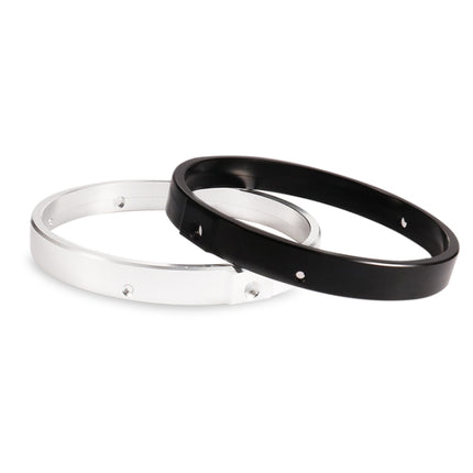 7 Inch Motorcycle Headlight Modification Parts Headlight Ring Bracket, Black, Silver
