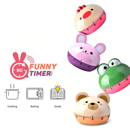 Kitchen Mechanical Timer Cartoon 60 Minutes Timer Baking Cooking Reminder