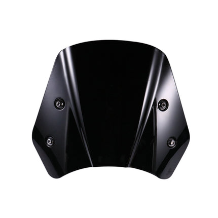 5-7 Inch Retro Motorcycle Windshield Universal Modified Windshield, Black, Smoky, Transparent
