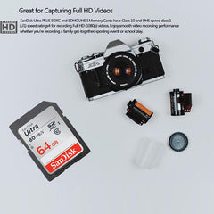 SanDisk Video Camera High Speed Memory Card SD Card, Silver Card 32GB, Silver Card 64GB, Silver Card 128GB, Gold Card 32GB, Gold Card 64GB, Gold Card 128GB, Black Card 32GB, Black Card 64GB, Black Card 128GB