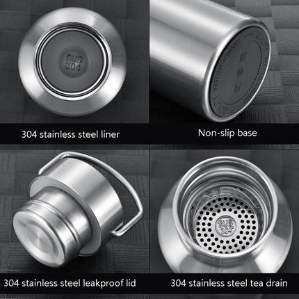 304 Vacuum Stainless Steel Vacuum Flask Double-Layer Large-Capacity Outdoor Water Bottle Mountaineering Sports Bottle