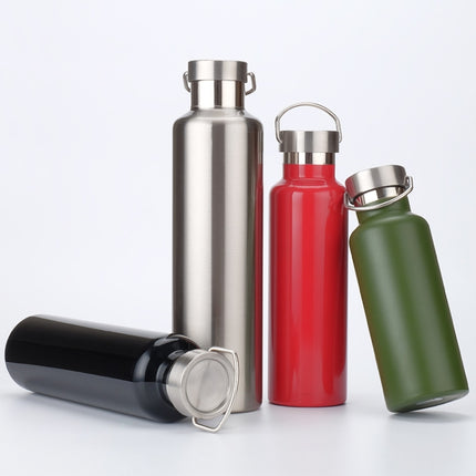 304 Vacuum Stainless Steel Vacuum Flask Double-Layer Large-Capacity Outdoor Water Bottle Mountaineering Sports Bottle