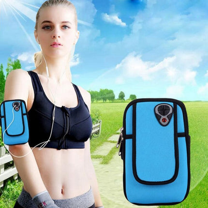 Running Mobile Phone Arm Bag Sports Mobile Phone Arm Sleeve, 10.5x19cm (Red), 10.5x19cm (Black), 10.5x19cm (Orange), 10.5x19cm (Light Blue), 10.5x19cm (Navy Blue)