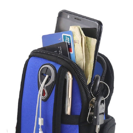Running Mobile Phone Arm Bag Sports Mobile Phone Arm Sleeve, 10.5x19cm (Red), 10.5x19cm (Black), 10.5x19cm (Orange), 10.5x19cm (Light Blue), 10.5x19cm (Navy Blue)