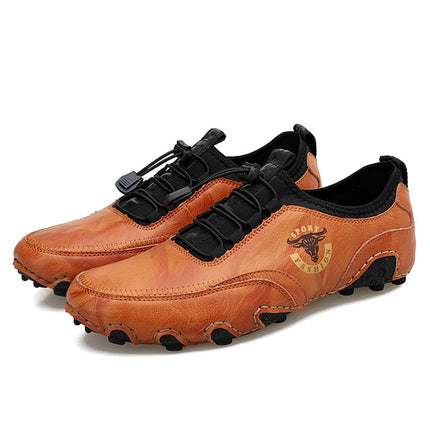 Spring And Summer Men Casual Octopus Peas Lazy Shoes Breathable Leather Shoes