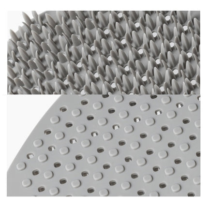 2 PCS Multifunctional Silicone Cleaning Brush Non-Oily Kitchen Cleaning Scouring Pad, Honey Bud Red, Bamboo Green, Pine Gray