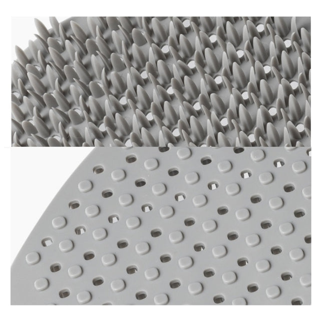 2 PCS Multifunctional Silicone Cleaning Brush Non-Oily Kitchen Cleaning Scouring Pad, Honey Bud Red, Bamboo Green, Pine Gray