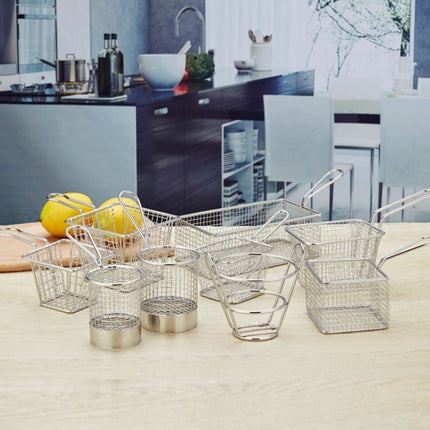 Stainless Steel Mini Fries Basket Restaurant Snack Bread Plate, J13446S, J13446L, J13443S, J13443L, J13447M, J13448S, J13448L, J13442S, J13449