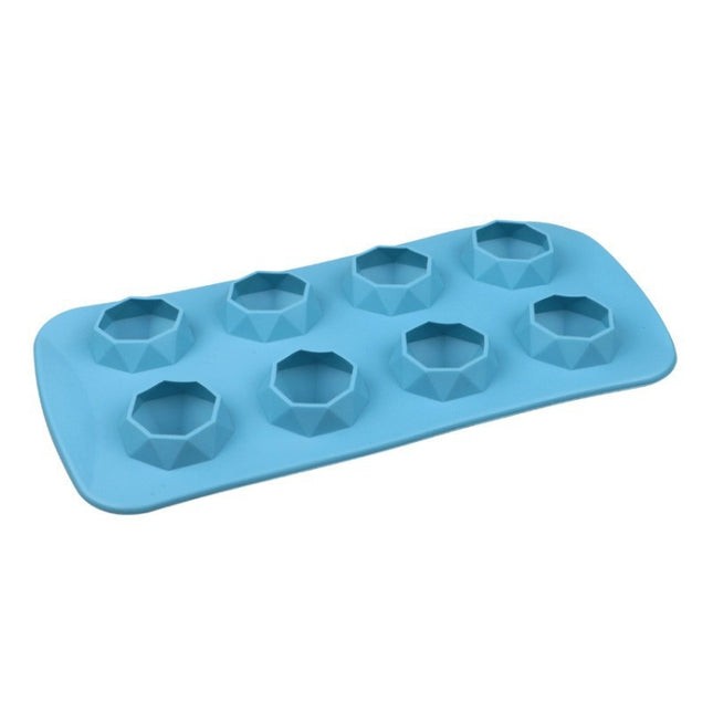 2 PCS Creative Silicone Ice Tray Mold 8 Continuous Mould Home-Made DIY Ice Tray Box, Style:, Fruit  (Blue), Fruit  (Vermillion), Round  (Red), Round  (Blue), Brick  (Blue), Brick (Gray), Five-star  (Blue), Ice Cream (Blue), Lemon  (Green)��������������...
