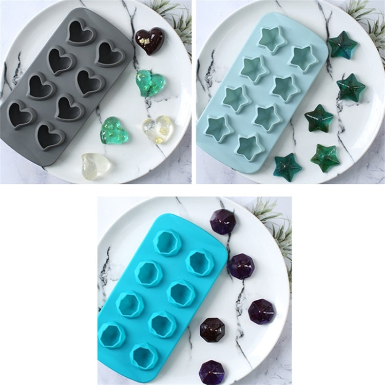 2 PCS Creative Silicone Ice Tray Mold 8 Continuous Mould Home-Made DIY Ice Tray Box, Style:, Fruit  (Blue), Fruit  (Vermillion), Round  (Red), Round  (Blue), Brick  (Blue), Brick (Gray), Five-star  (Blue), Ice Cream (Blue), Lemon  (Green)��������������...